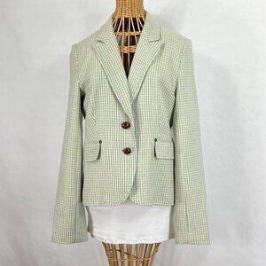 Fillmore Wool Blend Blazer Houndstooth Retro Academia Prep Grandma Core M